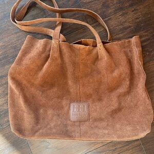 Haute Hippie Rust Brown Suede Shoulder Tote